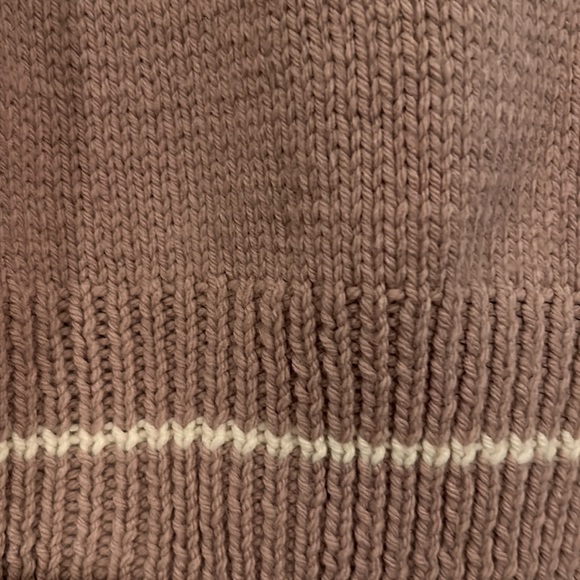 Brand new cardigan hand knitted size L,  cream/lilac - Picture 3 of 3